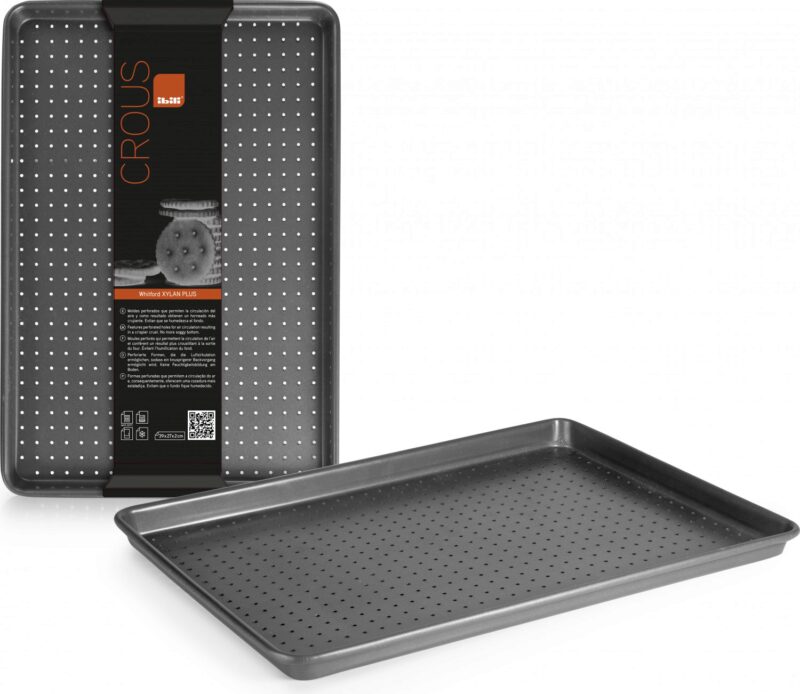 IBILI "CROUS" PLATINUM 39X27XH2CM PERFORATED
