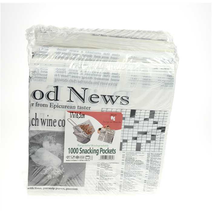 SACHET FRITES/BURGERS 17X16.5CM OUVERT 2 COTES 1000PCS