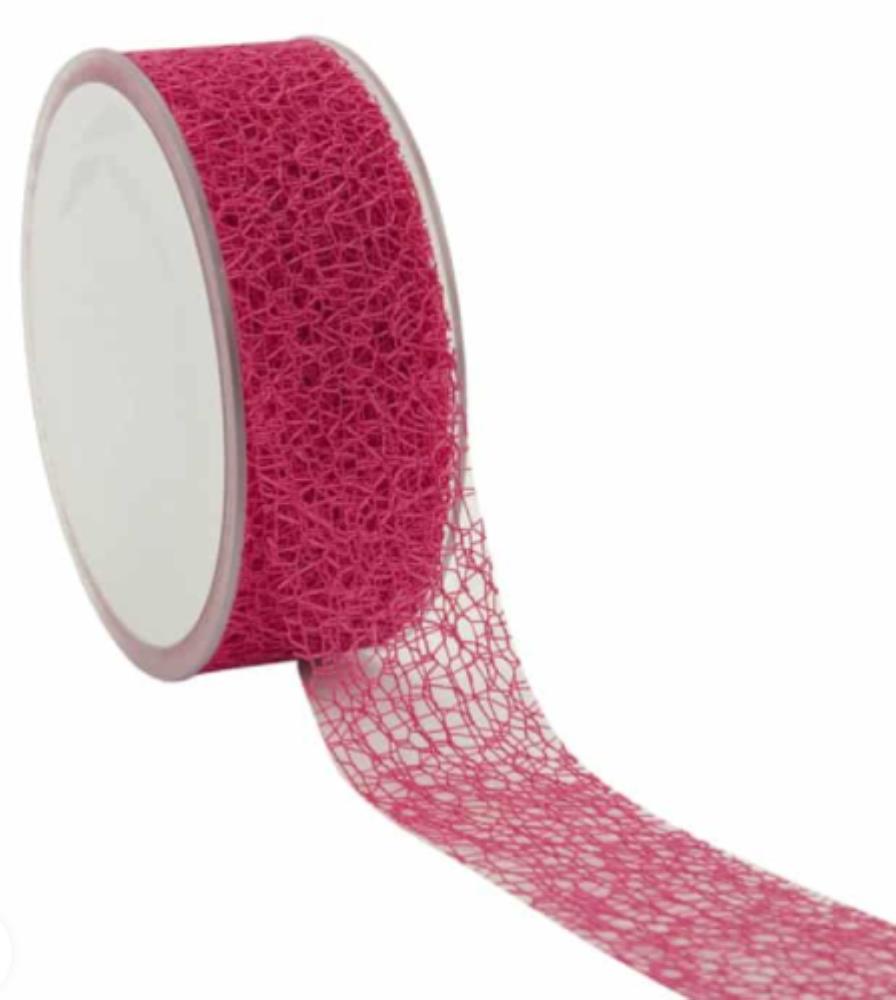 FUSCHIA RUITENLINT 38MM 20M