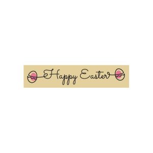 074294 PCB RECTANGLES CB HAPPY EASTER 7X1,5 CM 140PCES ***S/CD***