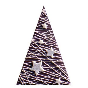 060358 PCB TRIANGLES FIR TREES CN WITH RELIEF 2 DESIGNS 3.5X2.5 CM 110PCES ***S/CD***