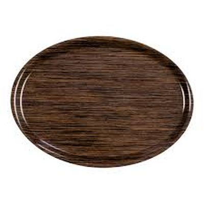 ROLTEX OVALE SCHAAL WENGE 28X20CM LICHTGEWICHT MELAMINE LAMINAAT