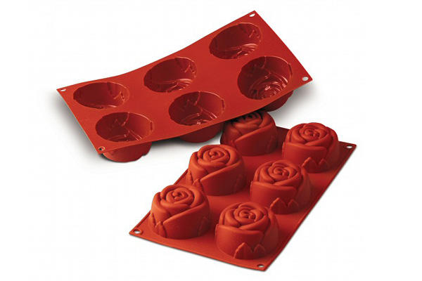 SILIKOMART SF077 MOLD 6 ROSES Ø76 HT 40MM 115ML NON-STICK GN1/3 -50° TO 250