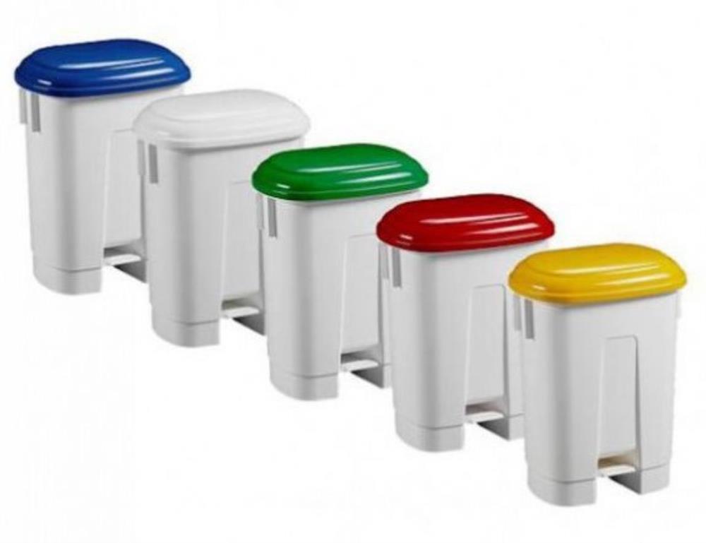 60L ROBUST GREEN PEDAL BIN WITH LID