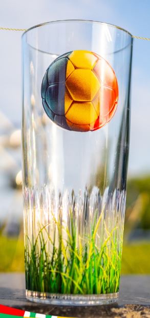 + VERRES BELGIQUE FOOT EN POLYMERE 4PCS *LIQUIDATION*