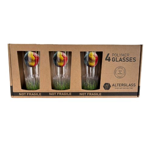 + VERRES BELGIQUE FOOT EN POLYMERE 4PCS
