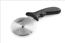 10CM PLAIN STAINLESS STEEL PIZZA ROULETTE WITH BLACK HANDLE