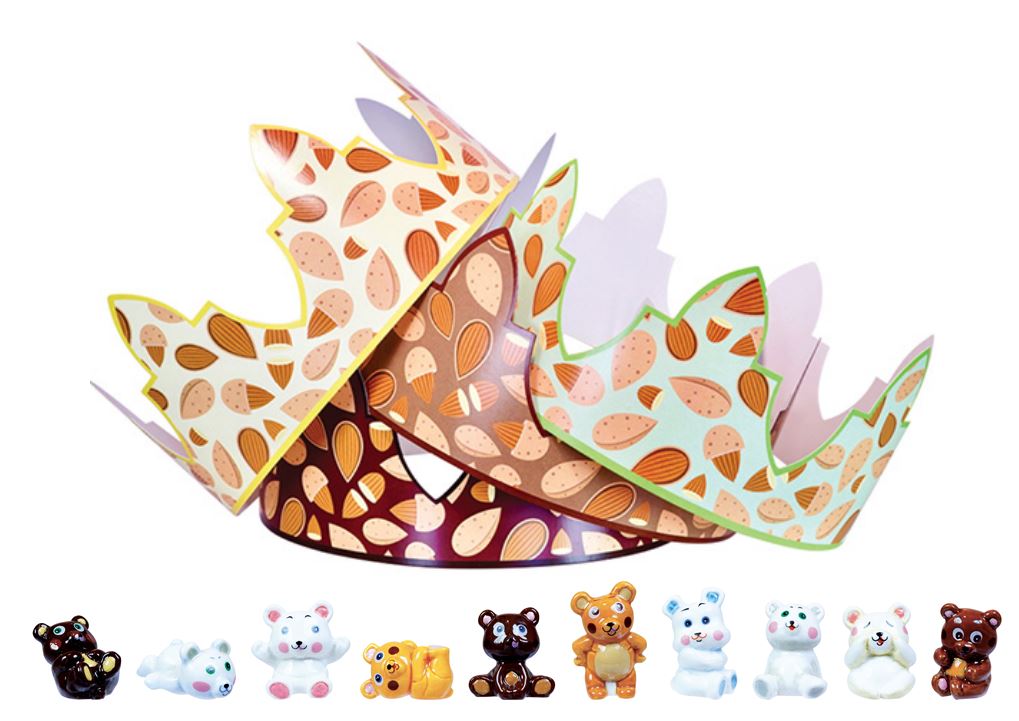 100PC "TEDDY BEARS" SANTON FIGURES + ALMOND CROWNS ***NEW 2024***