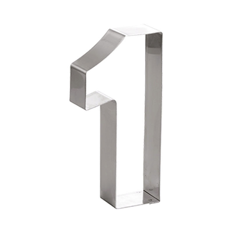 NUMBER MOLD N° 1 STAINLESS STEEL 20CM HT4CM