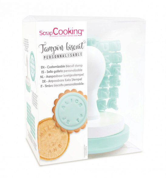 SCRAPCOOKING CUSTOMIZABLE STAMP FOR ROUND COOKIE
