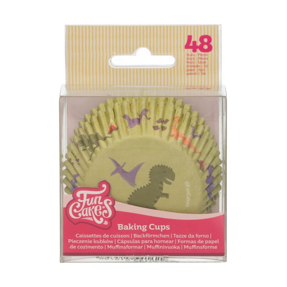 FUNCAKES DINOSAUR CUPCAKE CASE 48 PCES