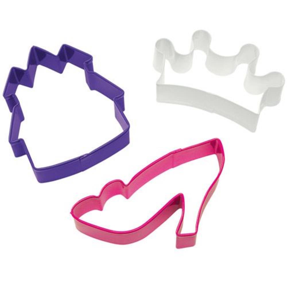 WILTON 3-PIECE PRINCESS THEME COOKIE CUTTER