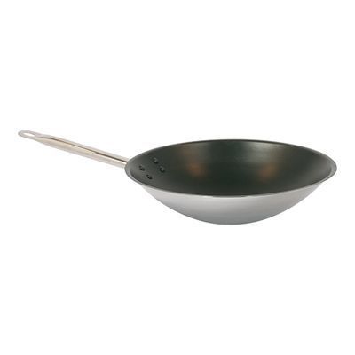 PUJADAS WOK 36CM INOX/ANTI-ADH. FOND PLAT TOUS FEUX