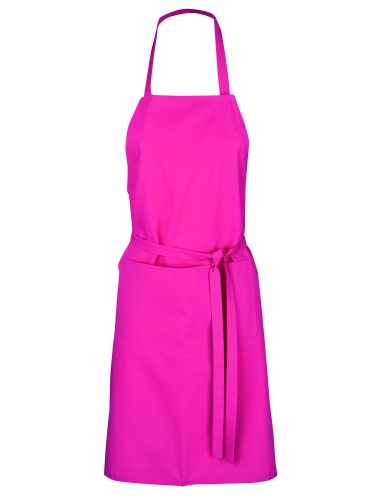 KARIBAN APRON BIB + POCKET FUCHSIA H90XL71CM POLYESTER/COTTON
