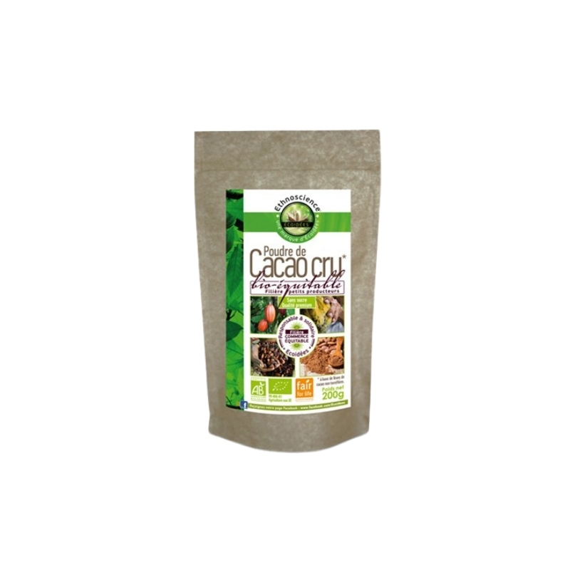 ECOIDEES BIOLOGISCHE RAUWE CACAO POEDER 200GR