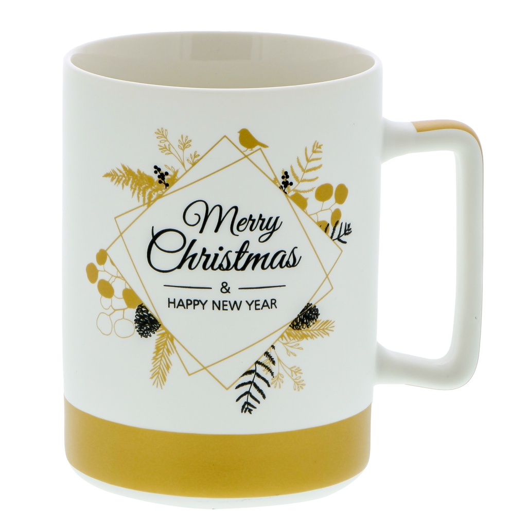 MUG MERRY CHRISTMAS & HAPPY NEW YEAR Ø8,3CM H11CM