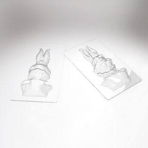 074115 PCB RABBIT BUST MOLDS FOR 6 SUBJECTS 15.5X7.2 CM H.5.7 CM 12PCS ***S/CD***