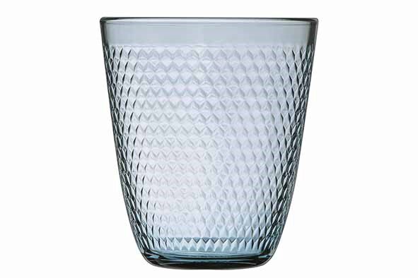 ARCOROC VERRE PAMPILLE "BLEU" GOBELET 30CL TEINTE MASSE