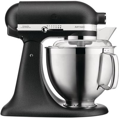 KITCHENAID ARTISAN 185 STANDAARD KEUKENPROCESSOR 4,8L ZWARTE TRUFFEL ROESTVRIJSTALEN ACCESSOIRES