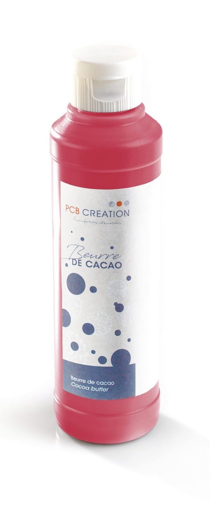 004470 PCB RED RASPBERRY COLORED COCOA BUTTER 200 GR ***S/CD***