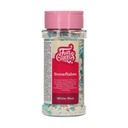FUNCAKES MIX SUGAR DECORATION BLUE/WHITE FLAKES 50GR
