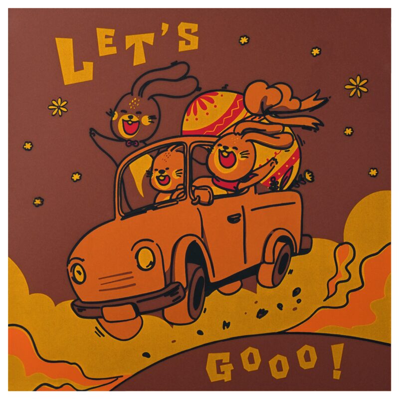 087179 PCB FEUILLES IMPRIMÉES LET'S GO POUR CARTESCARRÉES ET SACHETS 24PCES ***S/CDE***