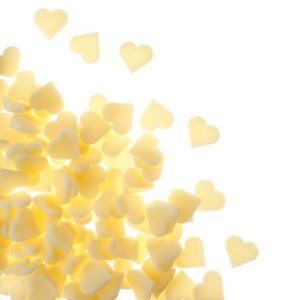 045675 PCB COEURS EN CHOCOLAT BLANC 9 MM 200 G ***S/CD***