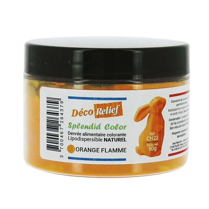 NATURAL FAT-DISPERSIBLE COLORANT FLAME ORANGE 50GR