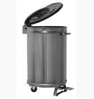 POUBELLE INOX 95 L AVEC PEDALE  Ø475X H720