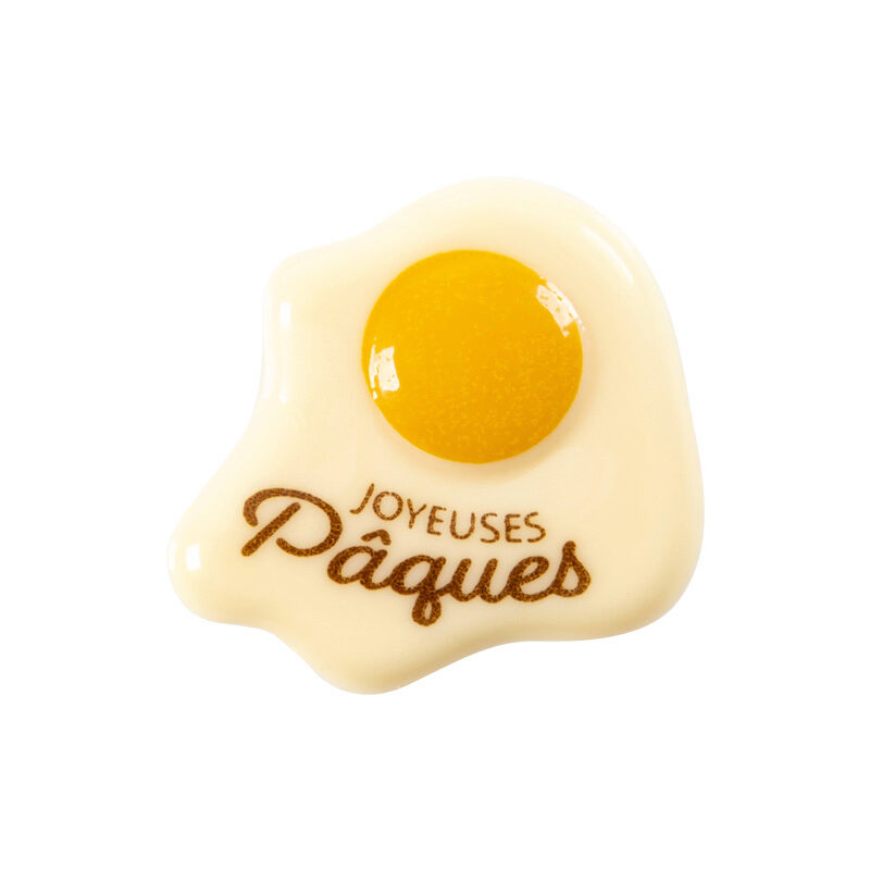 2069095 HAPPY EASTER FRIED EGG BLISTER 40X38MM WHITE CHOCOLATE 120 PCES***S/CD***
