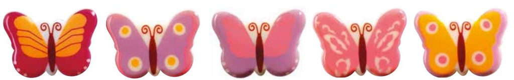 061302 PCB BUTTERFLIES CB 16 DESIGNS 3X2.2 CM 208PCES ***S/CD***