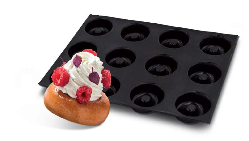 *FF* FP-01476 FLEXIPAN® ORIGINE SAVARIN ROND 60X40CM 24EMP Ø7CM H2,3CM VOL 65ML