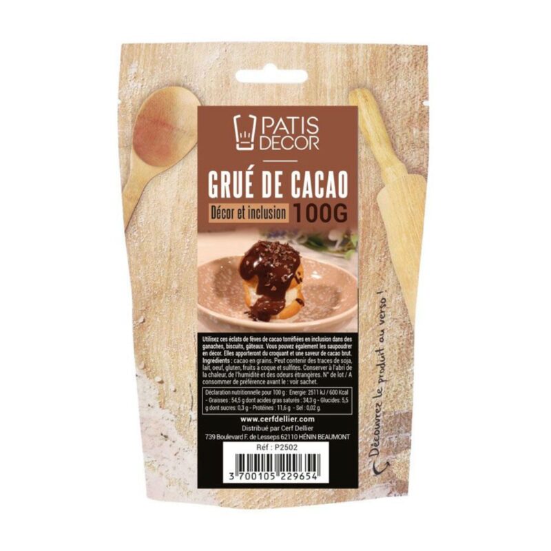PATISDECOR GRUE VAN CACAO 50GR=POT