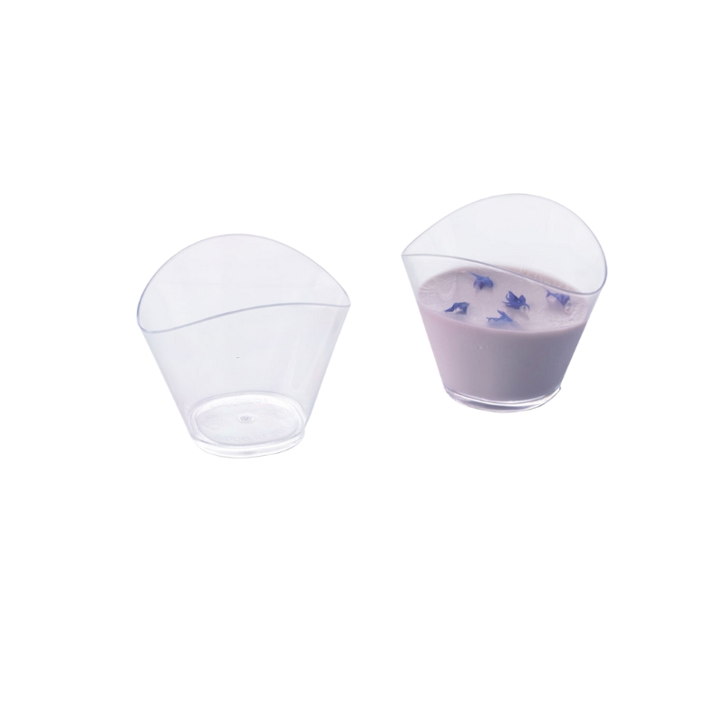 PLASTIC WAVE VERRINE 50ML 100PCS 6.4X4.6CM H5.3CM