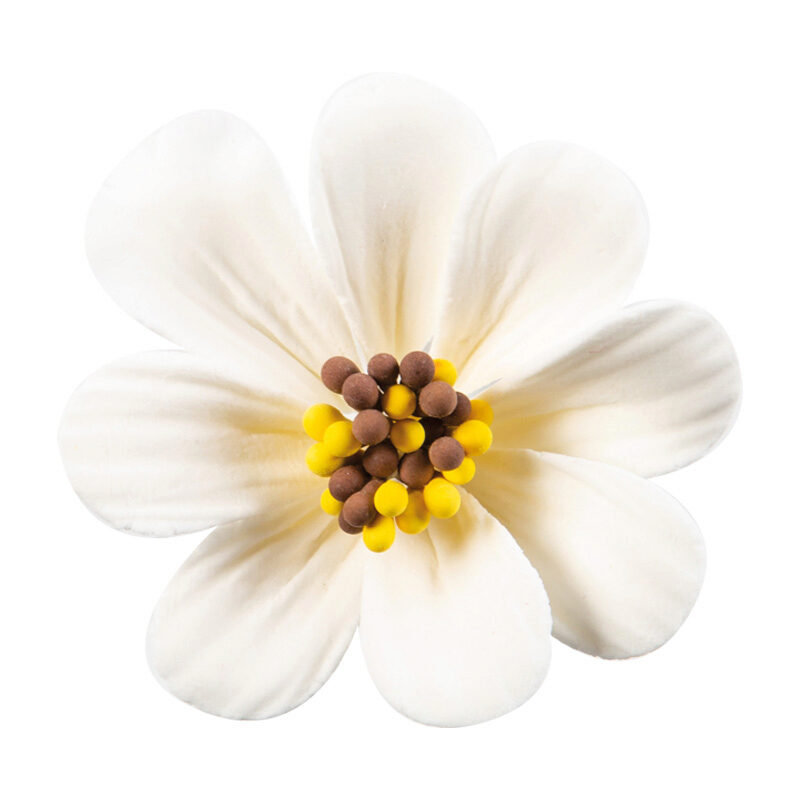 1066098 FLEUR DE LYS WITTE GUMMI 5CM 36 STUKS ***OP BESTELLING***