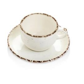 GURAL ENT SIDE CUP 9CL AND SAUCER 12CM MOKA - 620697