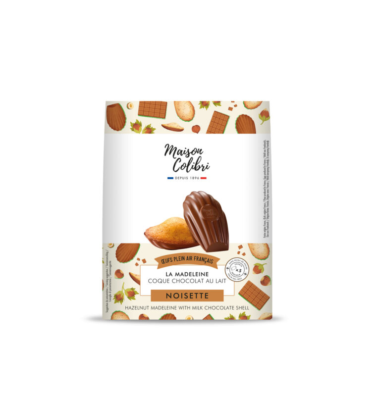 COLIBRI MADELEINE NOISETTE COQUE CHOCOLAT LAIT 150GR 7X150GR