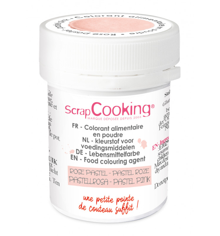 SCRAPCOOKING VOEDSELKLEURSTOF HYDRO PASTEL ROZE 5GR