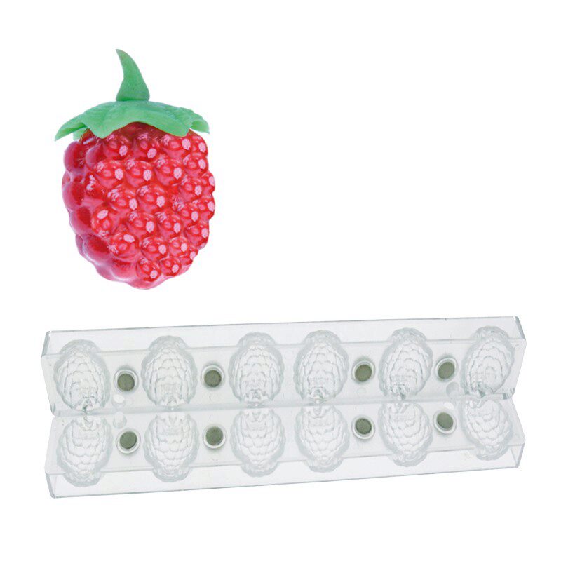 3D FRUIT MOLD IN POLYCARBONATE RASPBERRY 275 X 30 X 35 MM