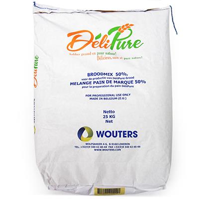 WOUTERS D’LIPURE MERKENBROOD 50% BROODMIX 25KG