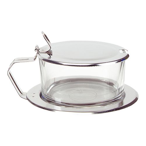 GLASS CHEESE MACHINE WITH STAINLESS STEEL SUPPORT DIAM 12CM