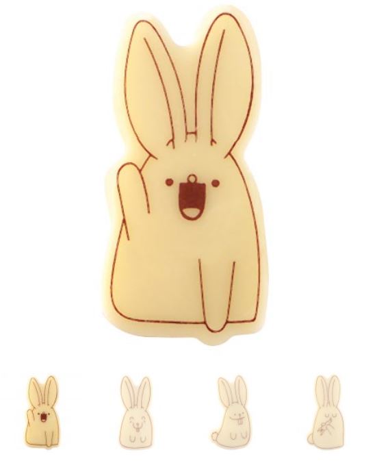 050305 PCB RABBITS CB HAPPY 4 DESIGNS 140PCES ***S/CD***