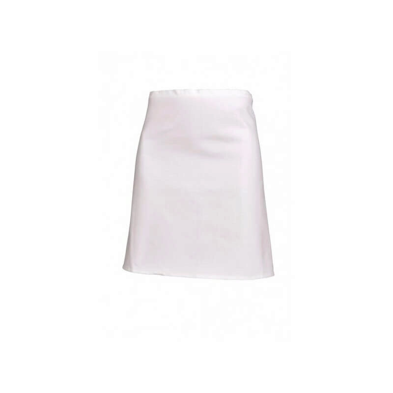 SNV TABLIER CHEF COURT BLANC SANS POCHE 55 X100CM  100% COTTON