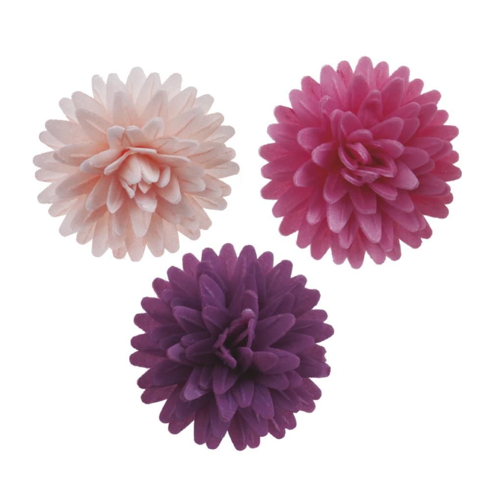 WAFER POMPOM 4.5CM 3 COLORS 12 PCS
