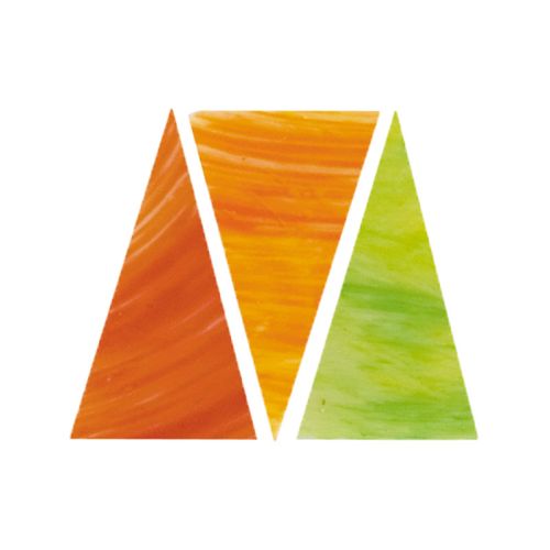 1034725 TRIANGLE CHOCOLAT BLANC 3.8X2.4CMVERT ORANGEROUGE 540 PCES ***S/CDE***