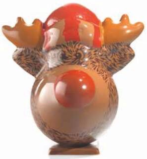 065242 PCB MOLDS "REINDEER HEAD" THERMOFORMED 11X11 CM -± 90 G PACK OF 5 PCES ***s/cd***