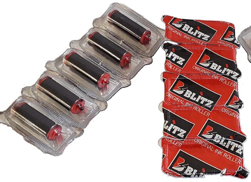 PIERRET INK ROLLS FOR BLITZ C6/C8/C20 LABEL MACHINE 5PCS