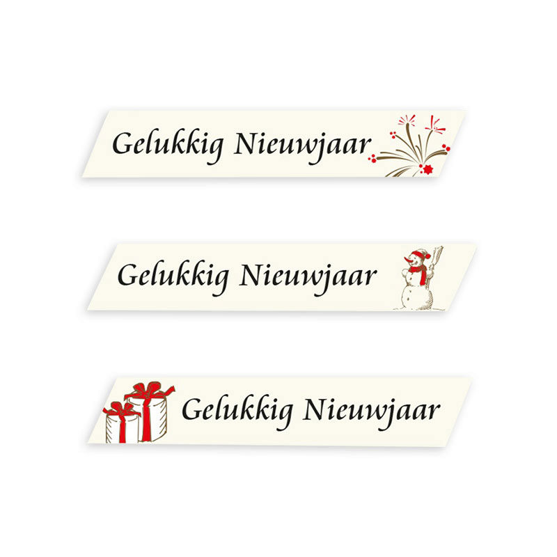 1053108 08 PARALLELOGRAM GELUKKIG NIEUWJAAR 5X1CM360PCS ***S/CD***