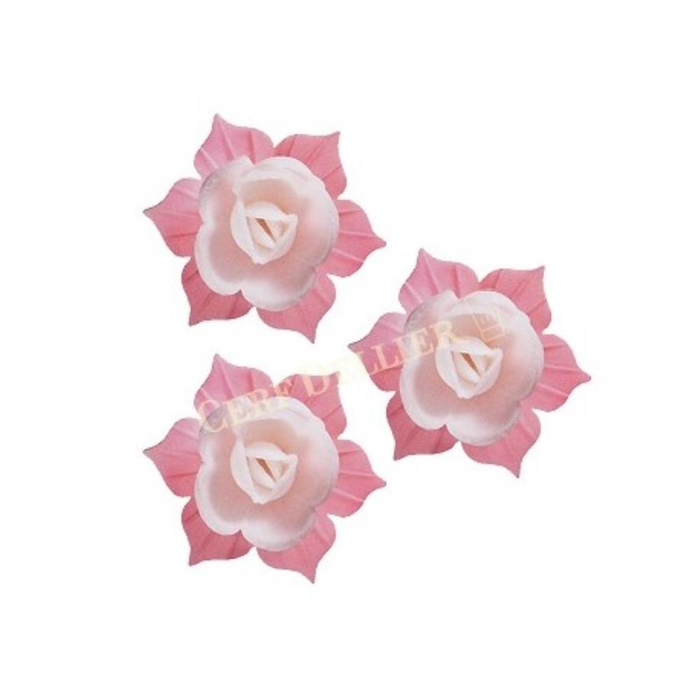 J02 DAFFODIL WAFER 45MM PINK AND WHITE 28 PCS