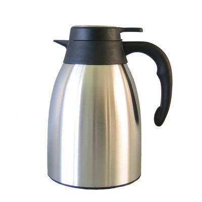 FUJI THERMOS PICHET INOX POIGNEE NOIR 1.5L-BOUCHON POUSSOIR